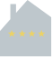 Icône représentant une petite maison élégante avec 4 étoiles, symbolisant le forfait premium de Capture Immo pour les propriétés de taille réduite.